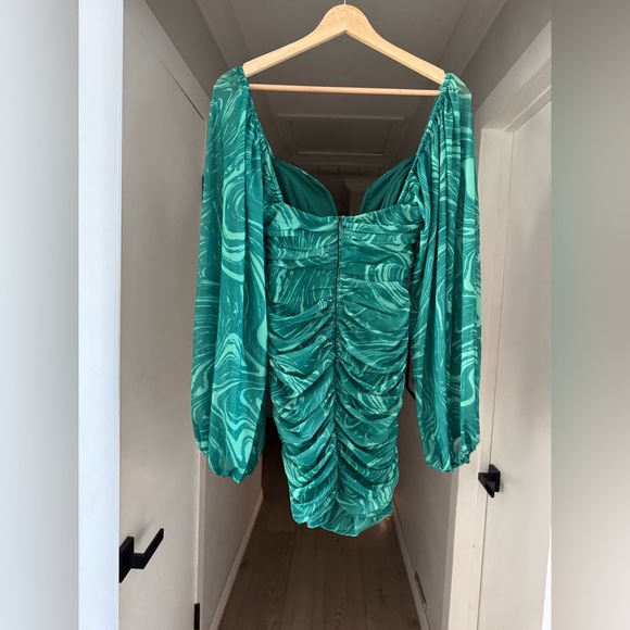 Vici | Keep Groovin' Along Sheer Sleeve Mesh Mini Dress | Sz S - Picture 4 of 8